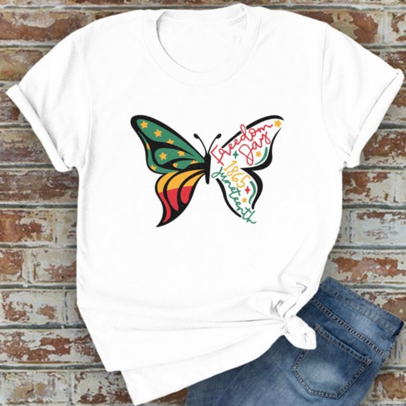 JUNETEETH 1865 BUTTERFLY T-SHIRT