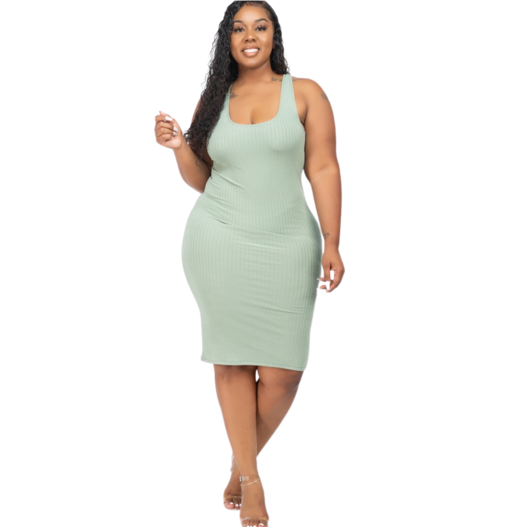 Ribbed Knit Bodycon Dress