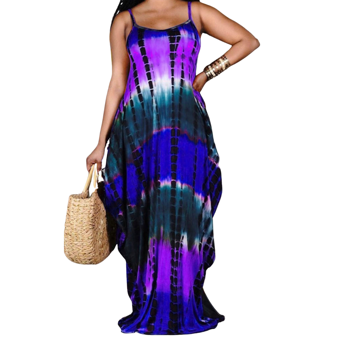 Multi-Color Purple Maxi Dress