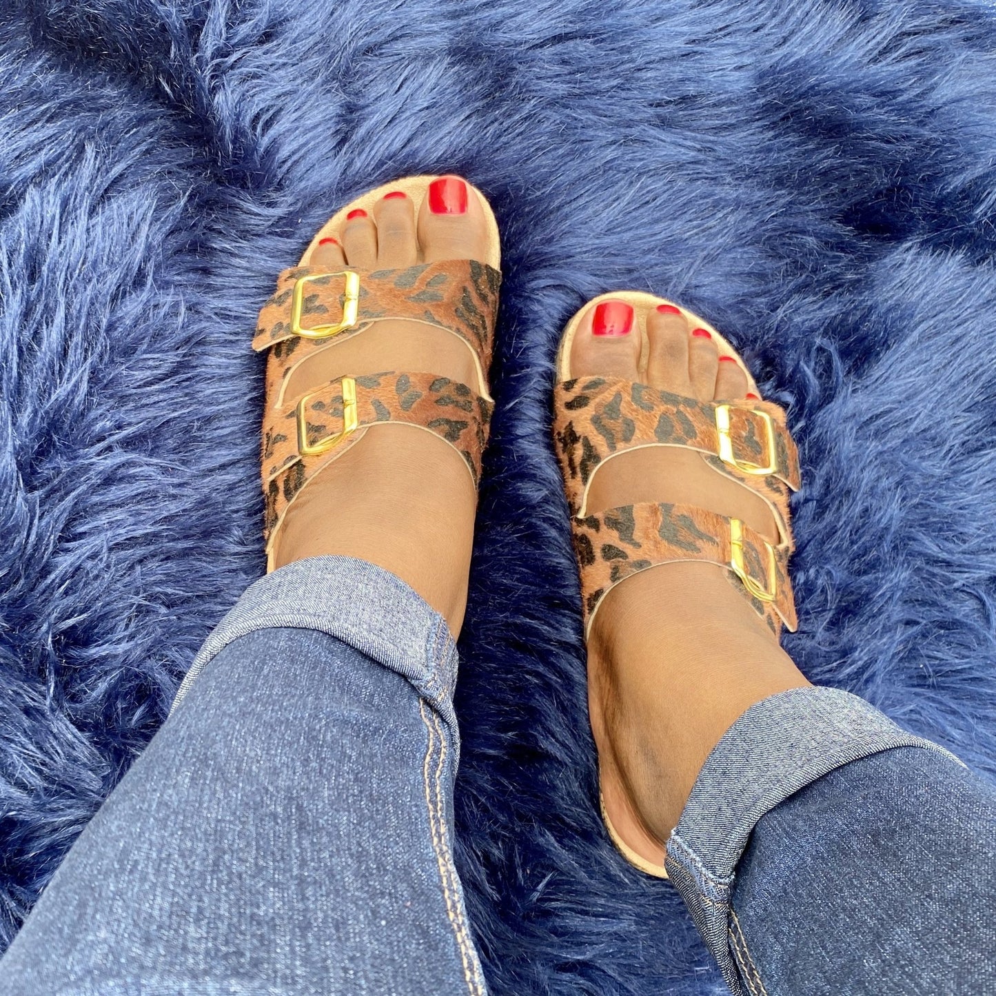 Whitney Leopard Sandals - AELQRU