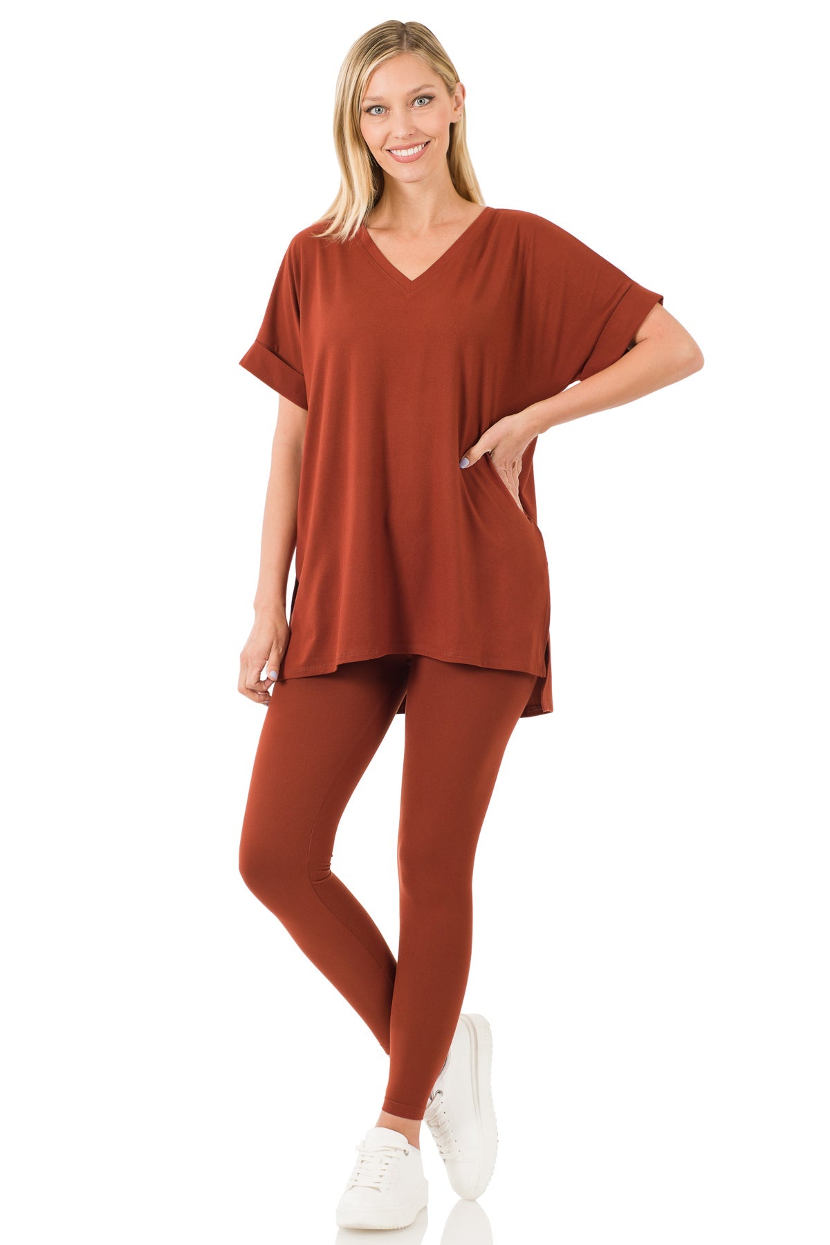 BRUSHED MICROFIBER LOUNGEWEAR SET