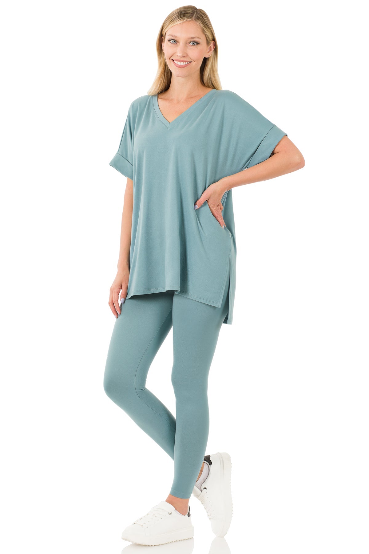 BRUSHED MICROFIBER LOUNGEWEAR SET