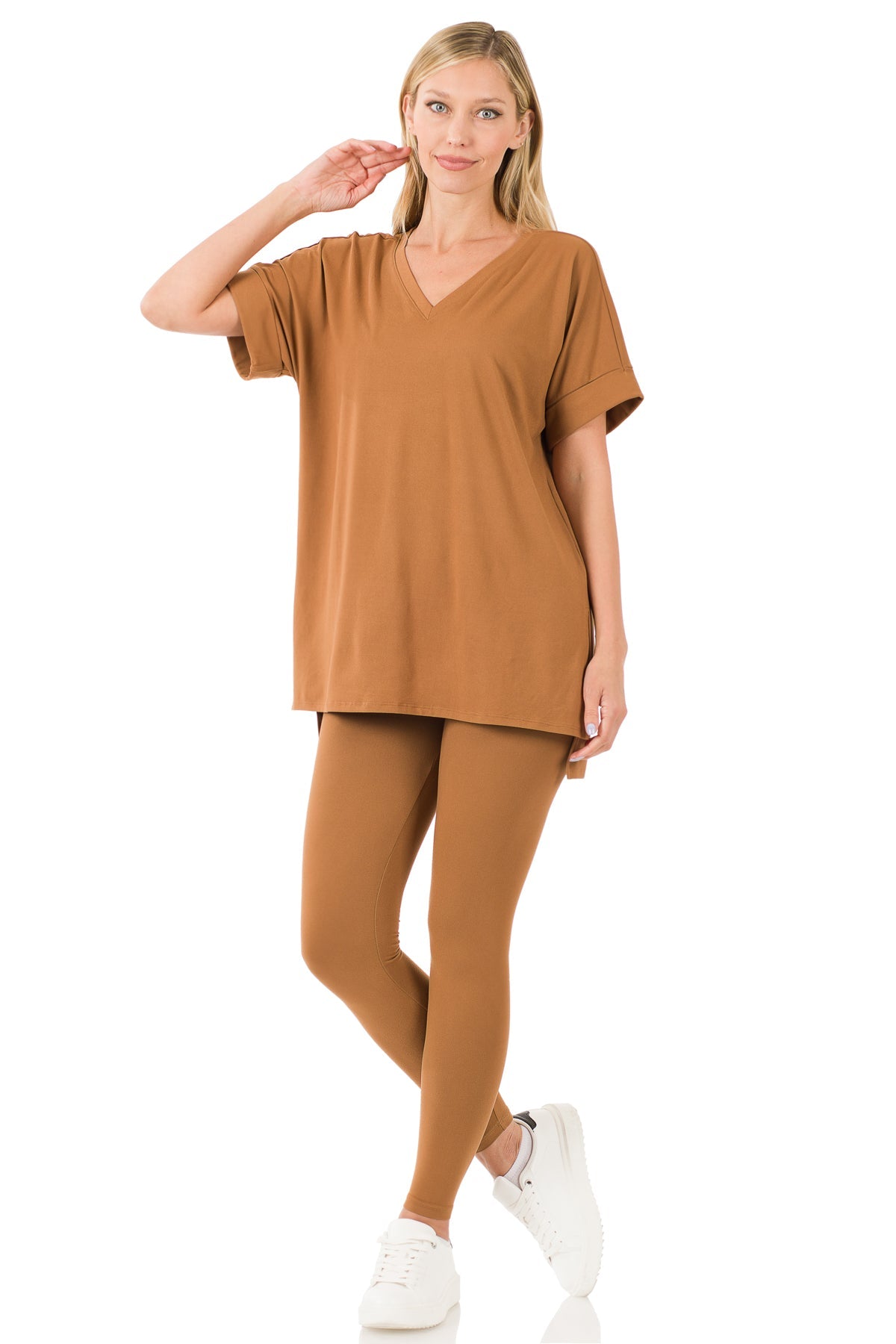 BRUSHED MICROFIBER LOUNGEWEAR SET