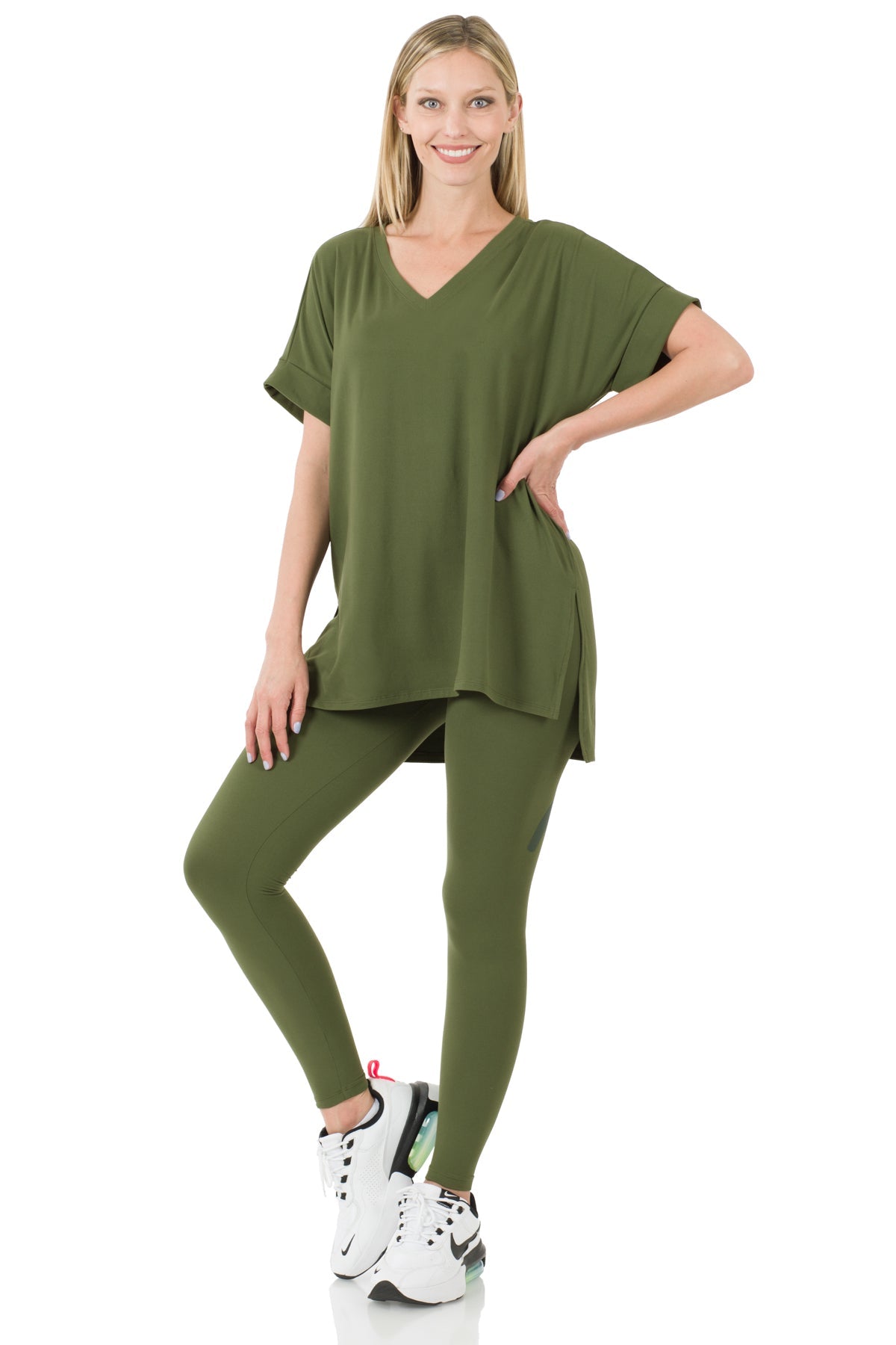 BRUSHED MICROFIBER LOUNGEWEAR SET