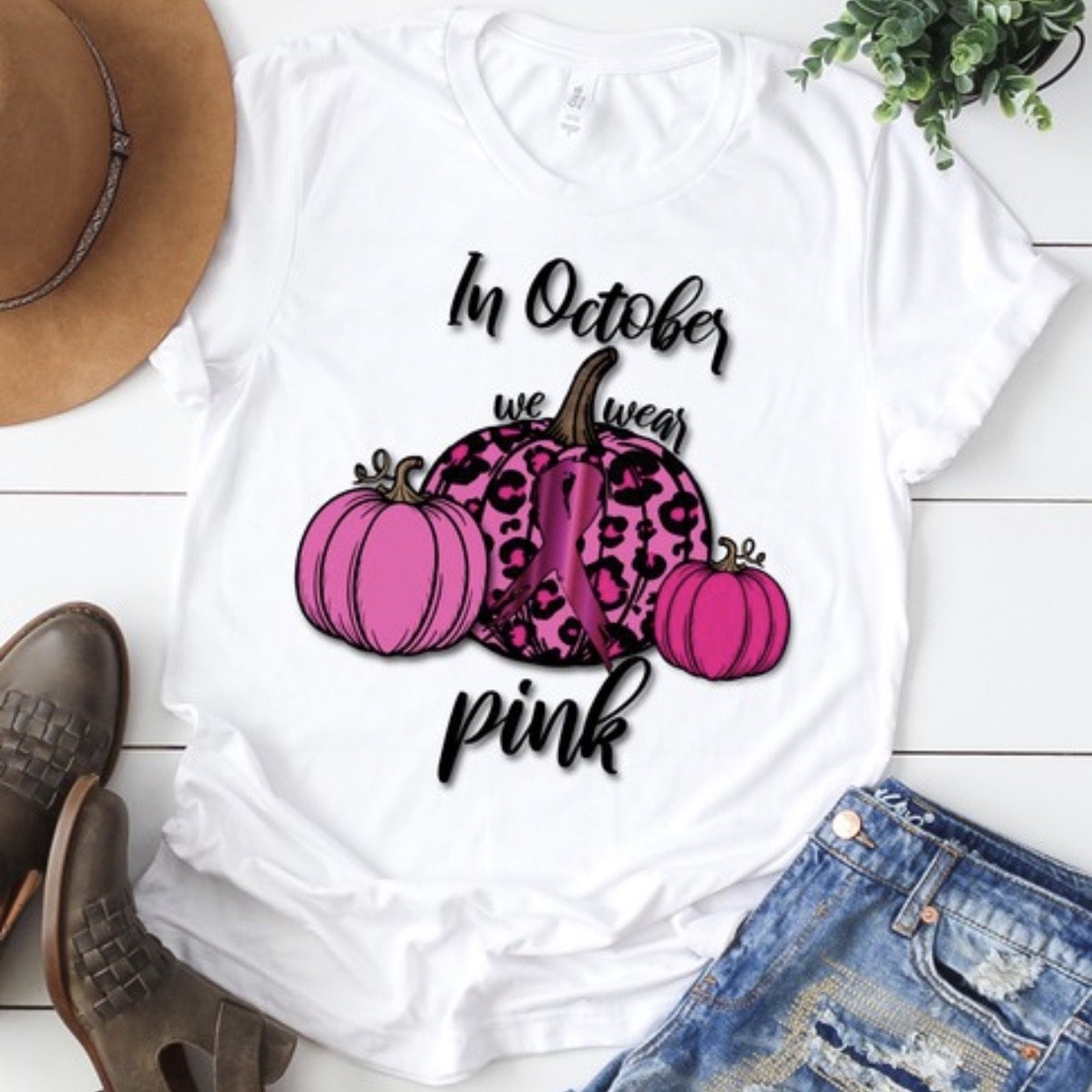 In October We Wear Pink T-Shirt - AELQRU